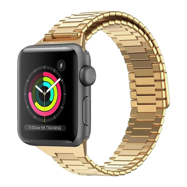 竹製マグネットステンレススチールメタルウォッチストラップ、Apple Watch Series 3 38mm用、Apple Watch Series 3 42mm用
