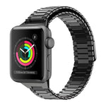 竹製マグネットステンレススチールメタルウォッチストラップ、Apple Watch Series 3 38mm用、Apple Watch Series 3 42mm用
