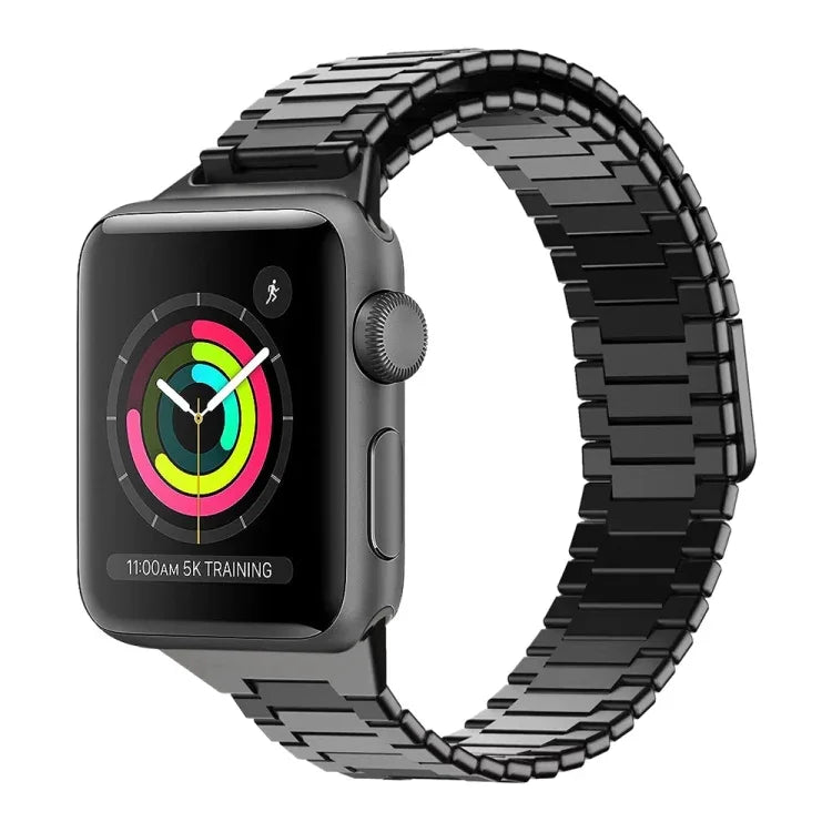竹製マグネットステンレススチールメタルウォッチストラップ、Apple Watch Series 3 38mm用、Apple Watch Series 3 42mm用