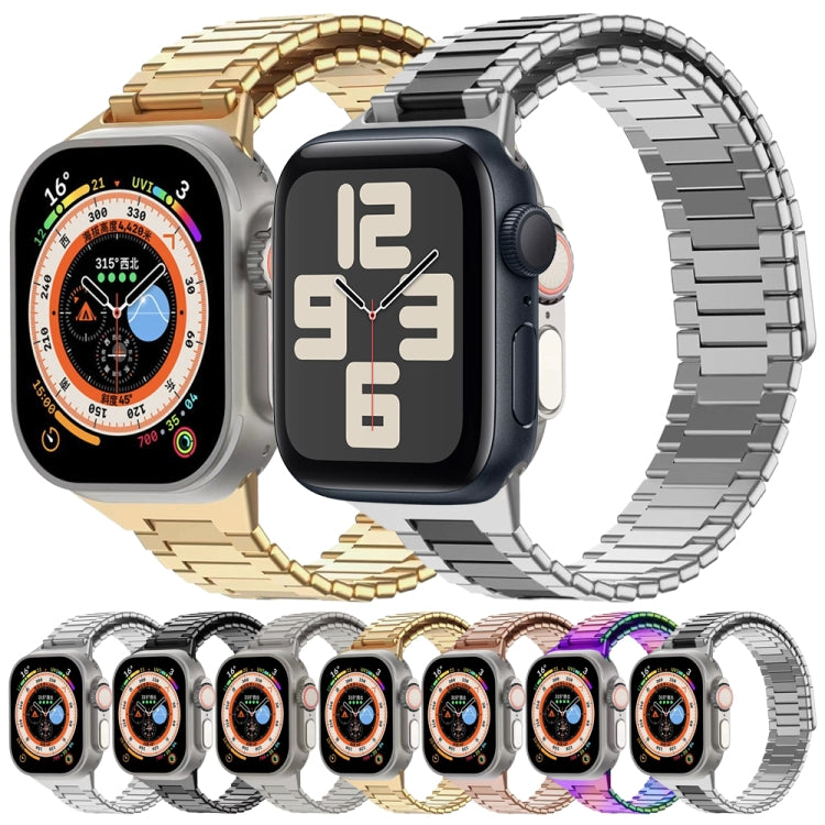 Bamboo Magnetic Stainless Steel Metal Watch Strap, For Apple Watch Series 8 41mm, For Apple Watch Series 8 45mm, For Apple Watch SE 2022 40mm, For Apple Watch SE 2022 44mm, For Apple Watch Series 7 41mm, For Apple Watch Series 7 45mm