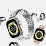 竹製マグネットステンレススチールメタルウォッチストラップ、Apple Watch Series 3 38mm用、Apple Watch Series 3 42mm用