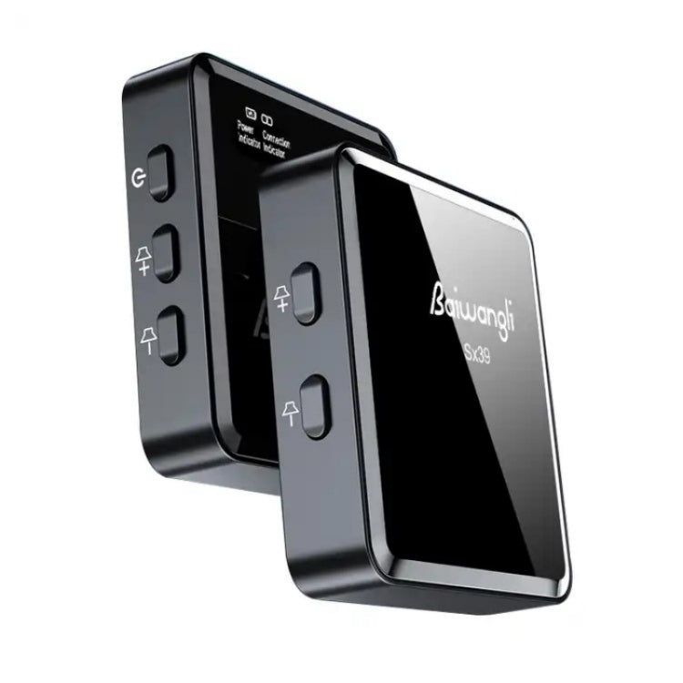 SX39 iPhone用ラベリア無線ノイズリダクションマイク デュアル送信機＋受信機付き、iPhone用