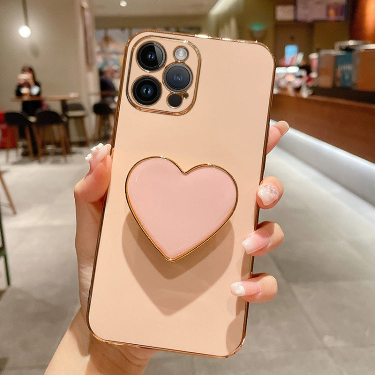 電気めっきラブハートホルダー TPU iPhoneケース、iPhone 14 Pro Max 用、iPhone SE 2022 / 2020 / 7 / 8 用、iPhone 13 Pro Max 用、iPhone 13 Pro 用、iPhone 13 用、iPhone 13 mini 用、iPhone 12 用、iPhone 12 Pro Max 用