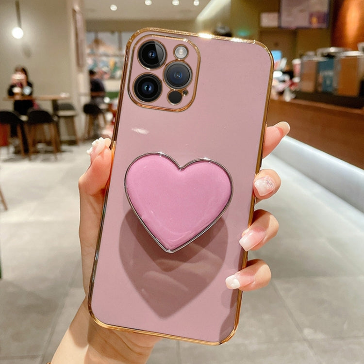 電気めっきラブハートホルダー TPU iPhoneケース、iPhone 14 Pro Max 用、iPhone SE 2022 / 2020 / 7 / 8 用、iPhone 13 Pro Max 用、iPhone 13 Pro 用、iPhone 13 用、iPhone 13 mini 用、iPhone 12 用、iPhone 12 Pro Max 用
