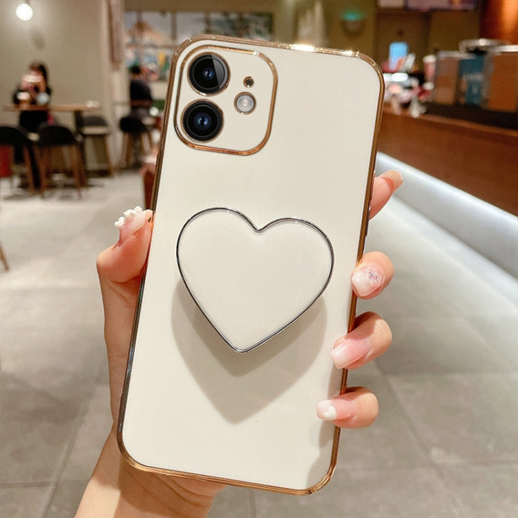 電気めっきラブハートホルダー TPU iPhoneケース、iPhone 14 Pro Max 用、iPhone SE 2022 / 2020 / 7 / 8 用、iPhone 13 Pro Max 用、iPhone 13 Pro 用、iPhone 13 用、iPhone 13 mini 用、iPhone 12 用、iPhone 12 Pro Max 用