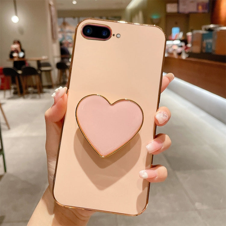 電気めっきラブハートホルダー TPU iPhoneケース、iPhone 7 Plus / 8 Plus 用