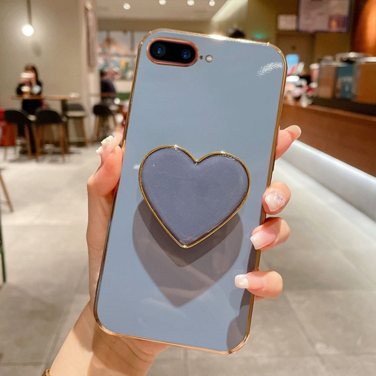 電気めっきラブハートホルダー TPU iPhoneケース、iPhone 7 Plus / 8 Plus 用