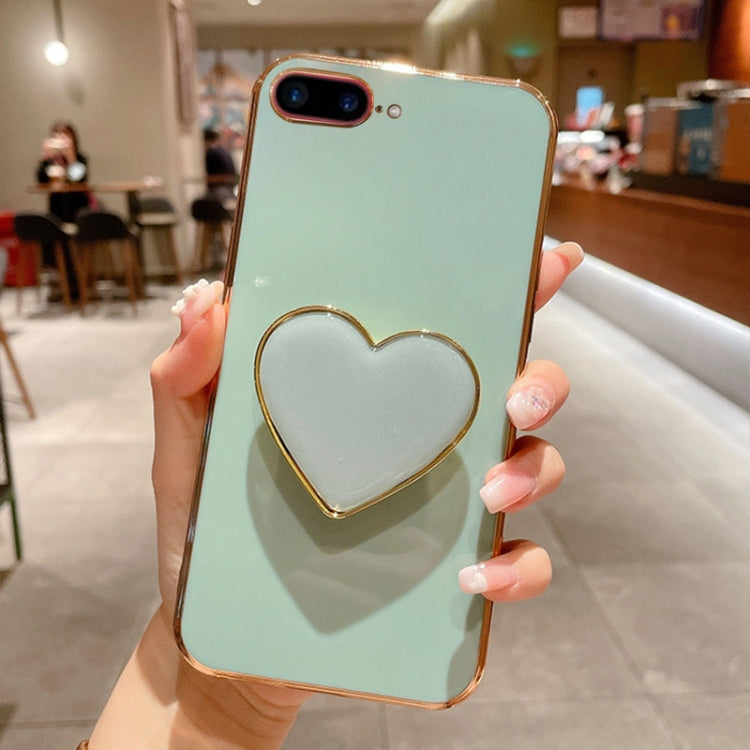 電気めっきラブハートホルダー TPU iPhoneケース、iPhone 7 Plus / 8 Plus 用