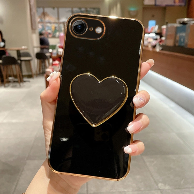 電気めっきラブハートホルダー TPU iPhoneケース、iPhone 14 Pro Max 用、iPhone SE 2022 / 2020 / 7 / 8 用、iPhone 13 Pro Max 用、iPhone 13 Pro 用、iPhone 13 用、iPhone 13 mini 用、iPhone 12 用、iPhone 12 Pro Max 用