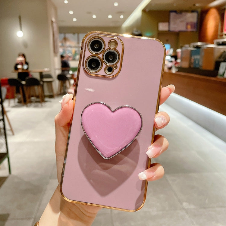 電気めっきラブハートホルダー TPU iPhoneケース、iPhone 17e / 16e 用、iPhone 17 Pro Max 用、iPhone 17 Pro 用、iPhone 17 用、iPhone Air 用、iPhone 16 Pro Max 用、iPhone 16 Pro 用、iPhone 16 Plus 用