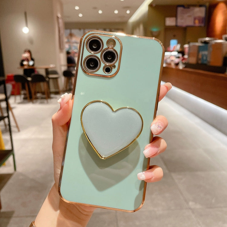 電気めっきラブハートホルダー TPU iPhoneケース、iPhone 17e / 16e 用、iPhone 17 Pro Max 用、iPhone 17 Pro 用、iPhone 17 用、iPhone Air 用、iPhone 16 Pro Max 用、iPhone 16 Pro 用、iPhone 16 Plus 用