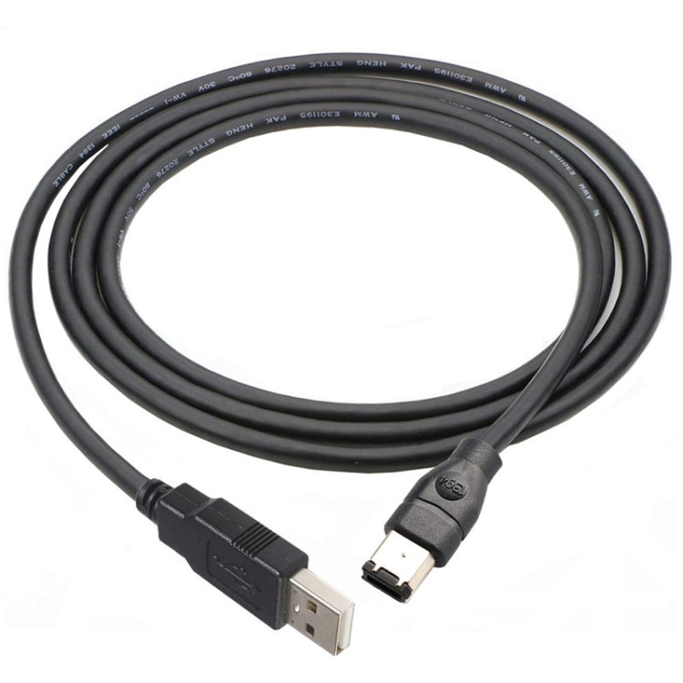 JUNSUNMAY ファイアワイヤー IEEE 1394 6ピンオスからUSB 2.0オスアダプター変換ケーブルコード、1.8m、3m、4.5m