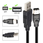 JUNSUNMAY ファイアワイヤー IEEE 1394 6ピンオスからUSB 2.0オスアダプター変換ケーブルコード、1.8m、3m、4.5m