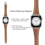 無地レザーバタフライバックルウォッチバンド、Apple Watch SE 2022 40mm用、Apple Watch SE 2022 44mm用、Apple Watch Series 7 41mm用、Apple Watch Series 7 45mm用