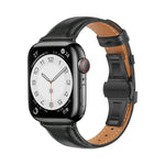 無地レザーバタフライバックルウォッチバンド、Apple Watch Series 6 40mm用、Apple Watch Series 6 44mm用、Apple Watch Series 5 44mm用、Apple Watch Series 5 40mm用