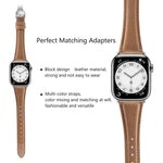 プレーンレザーバタフライバックルウォッチバンド、Apple Watch Series 4 44mm用、Apple Watch Series 4 40mm用、Apple Watch Series 3 38mm用、Apple Watch Series 3 42mm用