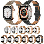 プレーンレザーバタフライバックルウォッチバンド、Apple Watch Series 4 44mm用、Apple Watch Series 4 40mm用、Apple Watch Series 3 38mm用、Apple Watch Series 3 42mm用