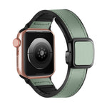 折りたたみマグネティックスクエアバックルPUシリコンウォッチバンド、Apple Watch Series 4 44mm用、Apple Watch Series 4 40mm用、Apple Watch Series 3 38mm用、Apple Watch Series 3 42mm用