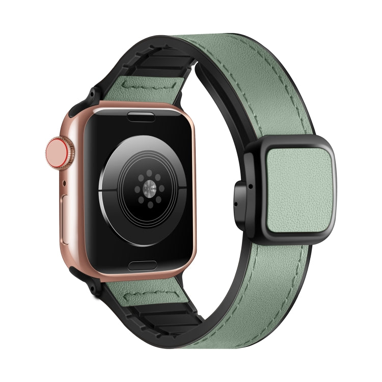 折りたたみマグネティックスクエアバックルPUシリコンウォッチバンド、Apple Watch Series 4 44mm用、Apple Watch Series 4 40mm用、Apple Watch Series 3 38mm用、Apple Watch Series 3 42mm用