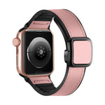 折りたたみマグネティックスクエアバックルPUシリコンウォッチバンド、Apple Watch Series 4 44mm用、Apple Watch Series 4 40mm用、Apple Watch Series 3 38mm用、Apple Watch Series 3 42mm用