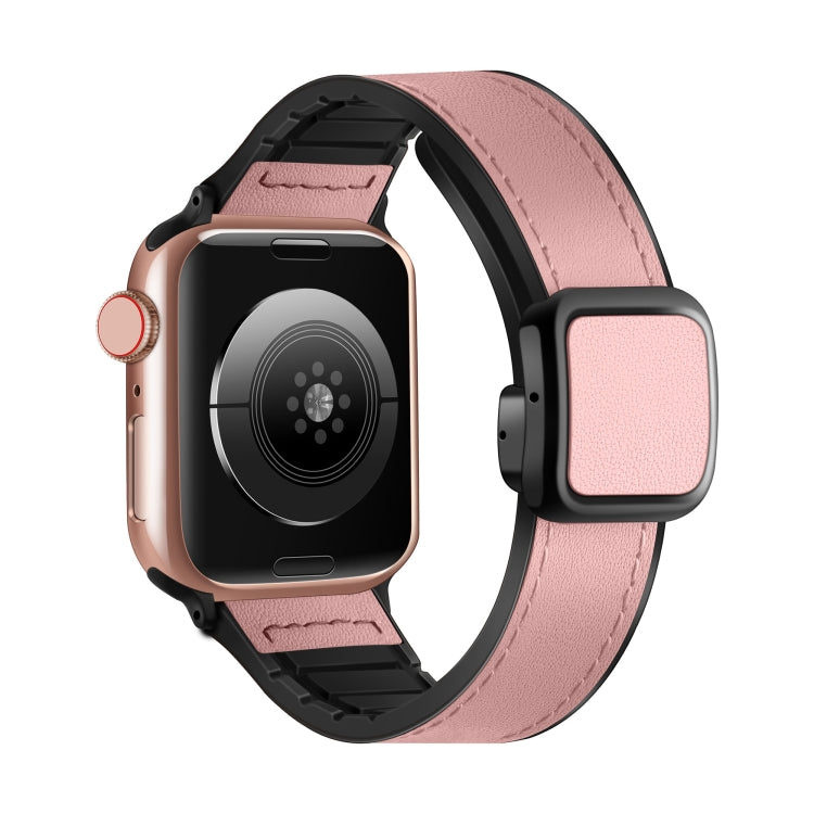 折りたたみマグネティックスクエアバックルPUシリコンウォッチバンド、Apple Watch Series 4 44mm用、Apple Watch Series 4 40mm用、Apple Watch Series 3 38mm用、Apple Watch Series 3 42mm用
