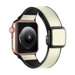 折りたたみマグネティックスクエアバックルPUシリコンウォッチバンド、Apple Watch Series 4 44mm用、Apple Watch Series 4 40mm用、Apple Watch Series 3 38mm用、Apple Watch Series 3 42mm用