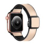 Fold Magnetic Square Buckle PU Silicone Watch Band, For Apple Watch Series 6 40mm, For Apple Watch Series 6 44mm, For pple Watch Series 5 44mm, For Apple Watch Series 5 40mm