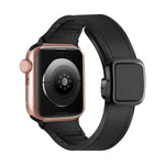 折りたたみマグネティックスクエアバックルPUシリコンウォッチバンド、Apple Watch Series 4 44mm用、Apple Watch Series 4 40mm用、Apple Watch Series 3 38mm用、Apple Watch Series 3 42mm用