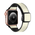 折りたたみマグネティックスクエアバックルPUシリコンウォッチバンド、Apple Watch Series 4 44mm用、Apple Watch Series 4 40mm用、Apple Watch Series 3 38mm用、Apple Watch Series 3 42mm用