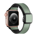 折りたたみマグネティックスクエアバックルPUシリコンウォッチバンド、Apple Watch Series 4 44mm用、Apple Watch Series 4 40mm用、Apple Watch Series 3 38mm用、Apple Watch Series 3 42mm用