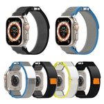 ダブルフック＆ループファスナー付きナイロン製時計バンド、Apple Watch SE 2023 44mm用、Apple Watch SE 2023 40mm用、Apple Watch Ultra 2 49mm用、Apple Watch Series 9 45mm用、Apple Watch Series 9 41mm用、Apple Watch Ultra 49mm用、Apple Watch Series 8 4...