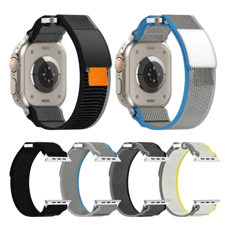 ダブルフック＆ループ ファスナーナイロンウォッチバンド、Apple Watch SE 40mm用、Apple Watch SE 44mm用、Apple Watch Series 6 40mm用、Apple Watch Series 6 44mm用、Apple Watch Series 5 44mm用、Apple Watch Series 5 40mm用、Apple Watch 4 44mm用