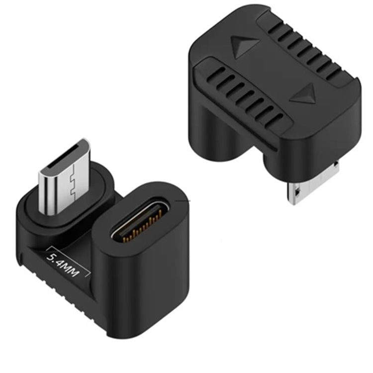 Type-CメスからマイクロUSBオスアダプター データ充電伝送、Type-CメスからマイクロオスU字型後ろ、Type-CメスからマイクロオスU字型前、Type-Cメスからマイクロオス右曲げ、Type-Cメスからマイクロオス左曲げ