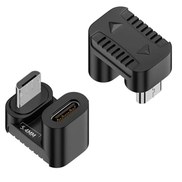 Type-CメスからマイクロUSBオスアダプター データ充電伝送、Type-CメスからマイクロオスU字型後ろ、Type-CメスからマイクロオスU字型前、Type-Cメスからマイクロオス右曲げ、Type-Cメスからマイクロオス左曲げ
