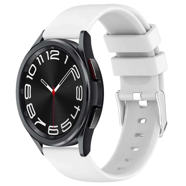 20mm スムースソリッドカラーシリコン製時計バンド、Samsung Galaxy Watch 6 Classic 47mm用、Samsung Galaxy Watch 6 44mm用、Samsung Galaxy Watch 6 40mm用、Samsung Galaxy Watch 6 Classic 43mm用