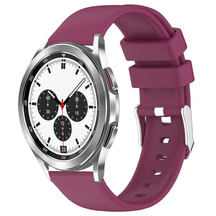 20mmスムース単色シリコンウォッチバンド、Samsung Galaxy Watch 4 Classic 42mm用、Samsung Galaxy Watch Active 2 44mm用、Samsung Galaxy Watch Active 2 40mm用、Samsung Galaxy Watch 42mm用