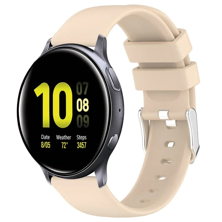20mmスムース単色シリコンウォッチバンド、Samsung Galaxy Watch 4 Classic 42mm用、Samsung Galaxy Watch Active 2 44mm用、Samsung Galaxy Watch Active 2 40mm用、Samsung Galaxy Watch 42mm用