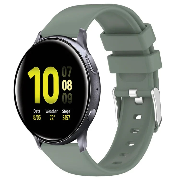 20mmスムース単色シリコンウォッチバンド、Samsung Galaxy Watch 4 Classic 42mm用、Samsung Galaxy Watch Active 2 44mm用、Samsung Galaxy Watch Active 2 40mm用、Samsung Galaxy Watch 42mm用