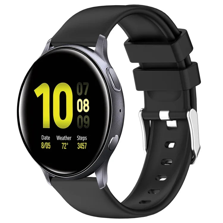 20mmスムース単色シリコンウォッチバンド、Samsung Galaxy Watch 4 Classic 42mm用、Samsung Galaxy Watch Active 2 44mm用、Samsung Galaxy Watch Active 2 40mm用、Samsung Galaxy Watch 42mm用