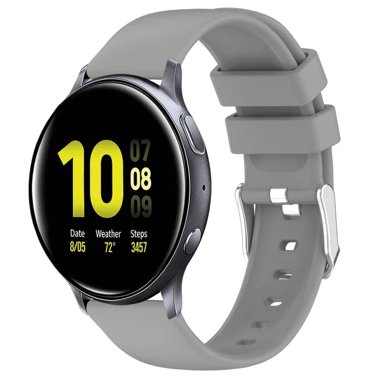 20mmスムース単色シリコンウォッチバンド、Samsung Galaxy Watch 4 Classic 42mm用、Samsung Galaxy Watch Active 2 44mm用、Samsung Galaxy Watch Active 2 40mm用、Samsung Galaxy Watch 42mm用