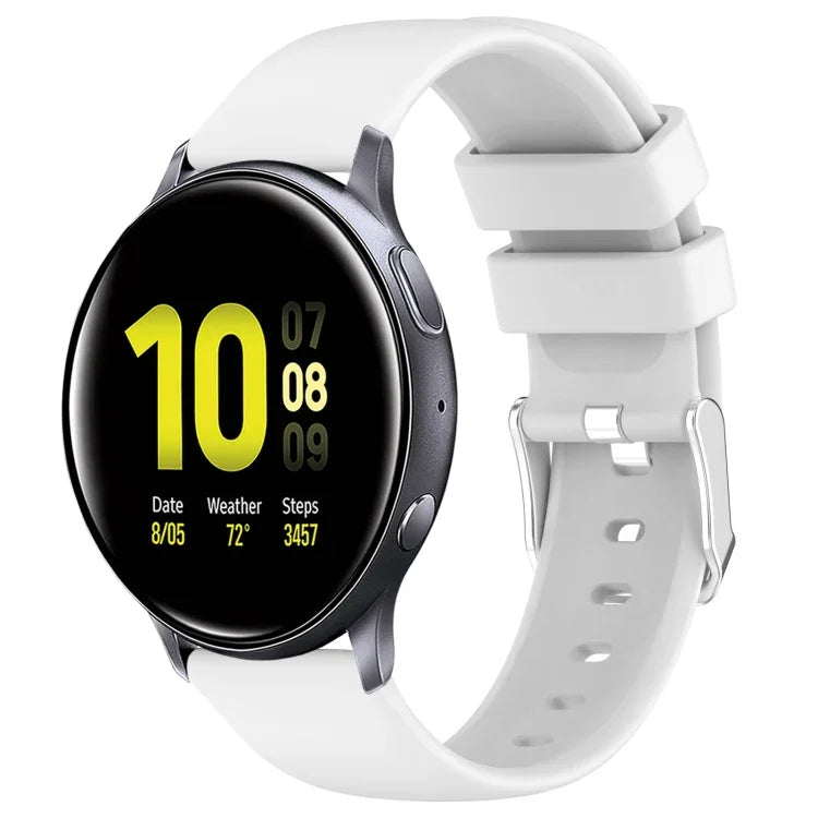 20mmスムース単色シリコンウォッチバンド、Samsung Galaxy Watch 4 Classic 42mm用、Samsung Galaxy Watch Active 2 44mm用、Samsung Galaxy Watch Active 2 40mm用、Samsung Galaxy Watch 42mm用
