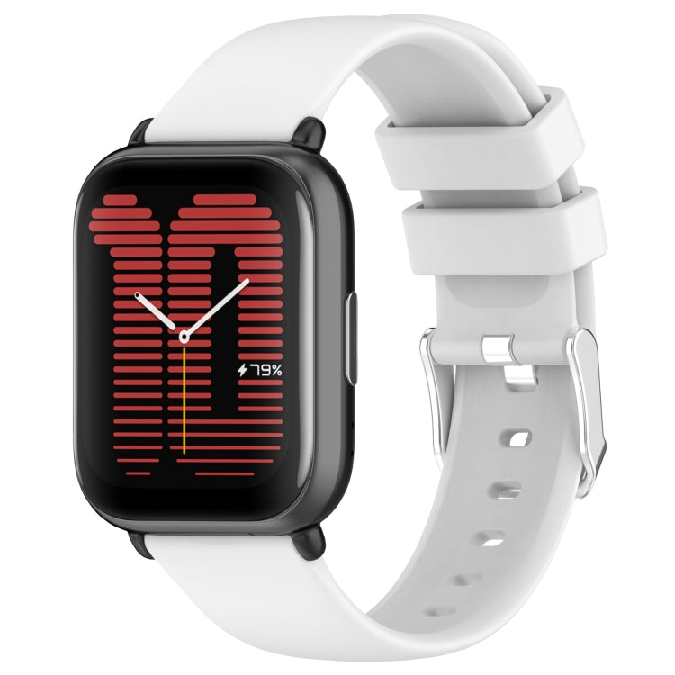 20mm Smooth Solid Color Silicone Watch Band, For Amazfit Active, For Amazfit GTR Mini, For Amazfit GTS 4, For Amazfit GTS 4 Mini