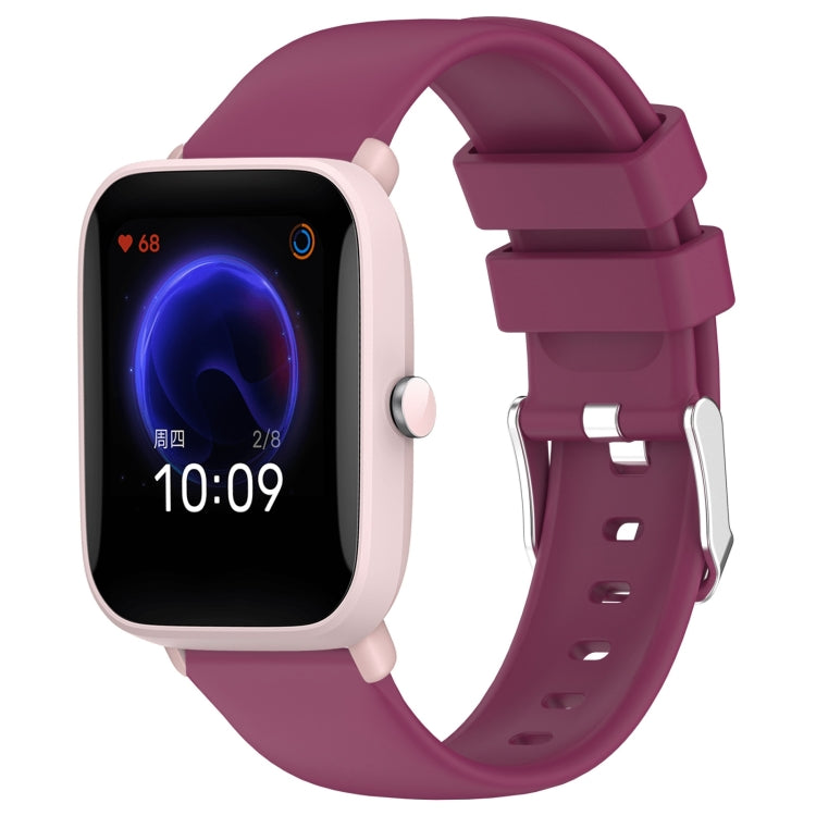 20mm Smooth Solid Color Silicone Watch Band, For Amazfit Pop Pro, For Amazfit Pop, For Amazfit GTS 2