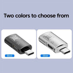 JS-109 USB-C / Type-C から Type-C + USB 3.0 コンバーター OTGアダプター デジタルヘッドセットとUディスク用、Type-C から Type-C + USB