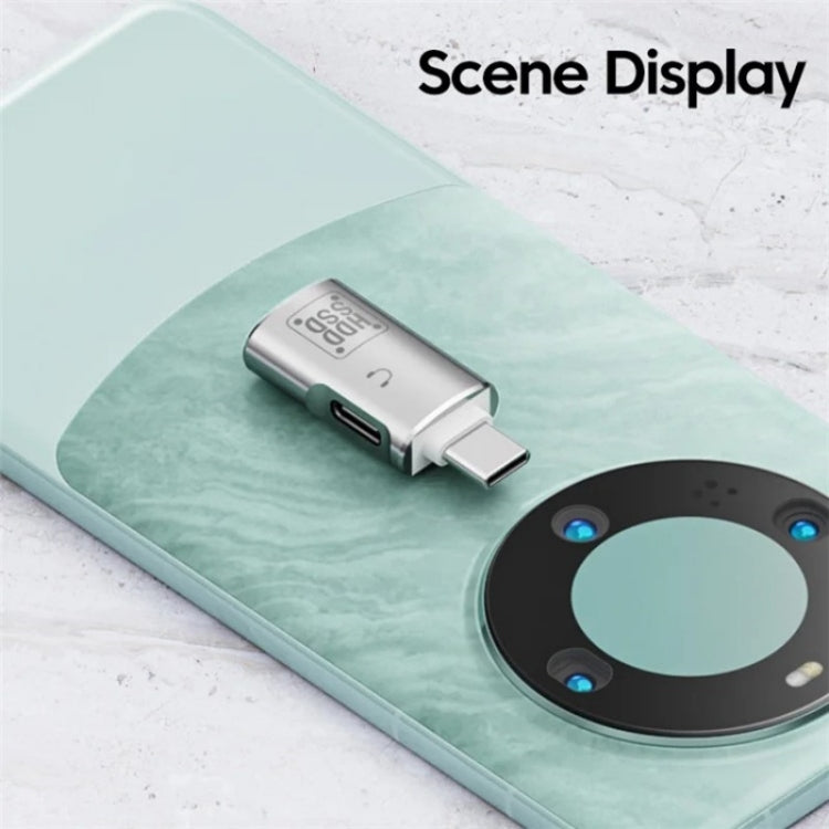 JS-109 USB-C / Type-C から Type-C + USB 3.0 コンバーター OTGアダプター デジタルヘッドセットとUディスク用、Type-C から Type-C + USB