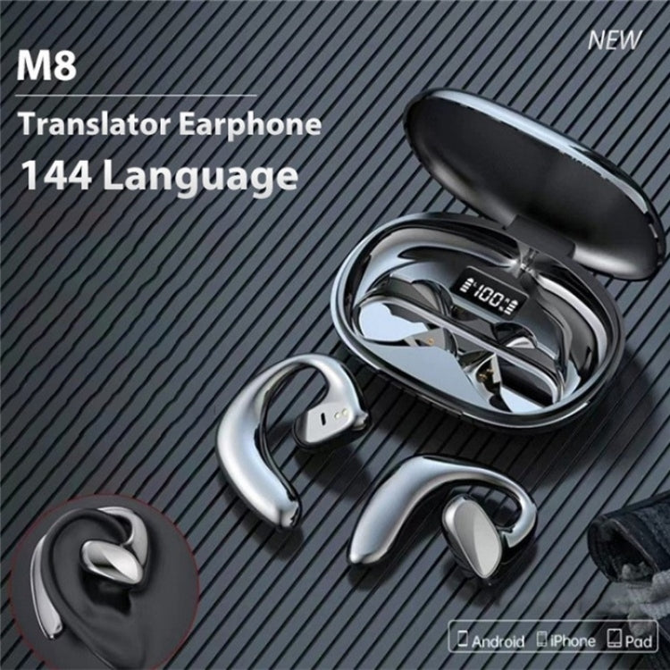 M8 ノイズリダクションスマート音声翻訳TWS Bluetoothヘッドセット 144言語翻訳イヤホン M8