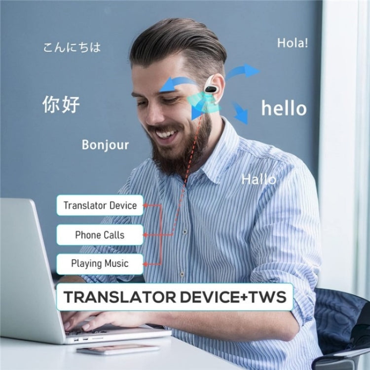 M8 ノイズリダクションスマート音声翻訳TWS Bluetoothヘッドセット 144言語翻訳イヤホン M8