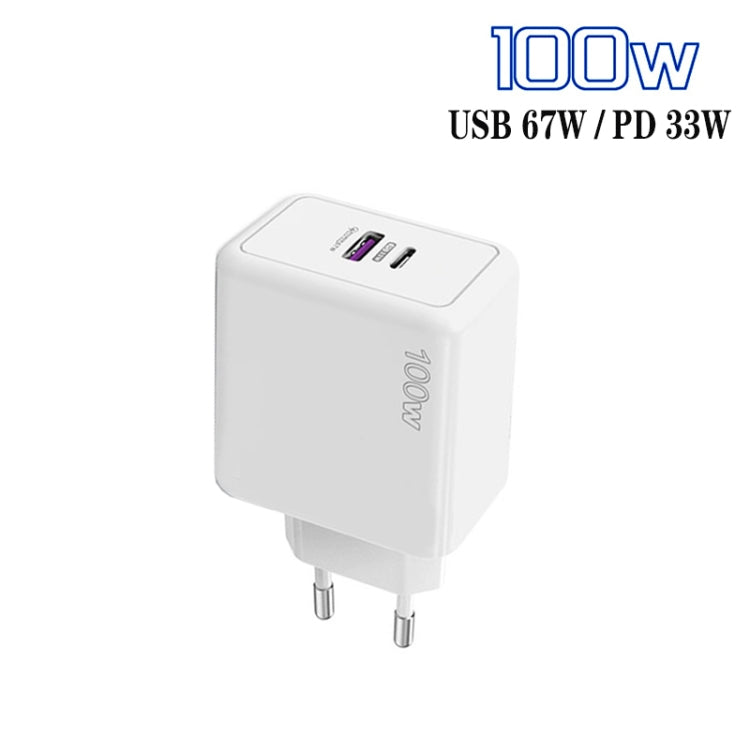 USB 67W / Type-C PD 33W 超高速充電 フルプロトコル モバイルフォン充電器 EUプラグ EUプラグ