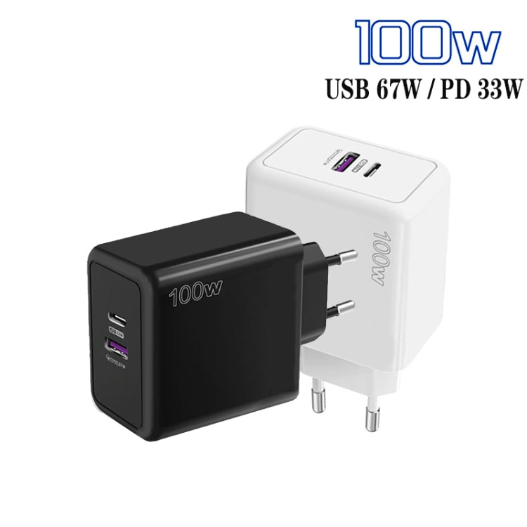 USB 67W / Type-C PD 33W 超高速充電 フルプロトコル モバイルフォン充電器 EUプラグ EUプラグ
