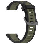20mm two color silicone watch band for Galaxy Watch, featuring textured silicone, stylish design for Samsung Galaxy Watches.